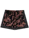 Dries Van Noten Abstract Floral Polyamide Geometric Trim Swim Shorts In Multi