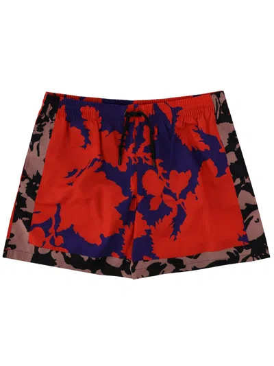 Dries Van Noten Men Costume Da Bagno Con Stampa Floreale In Multi