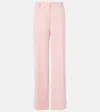 Dries Van Noten Cotton And Hemp Wide-leg Pants In Pink