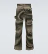 Dries Van Noten Penfell Moiré Pattern Cargo Pants In Multicoloured