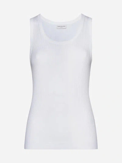 Dries Van Noten Cotton Tank Top In White