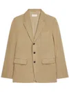 Dries Van Noten Long Sleeve Blazer In Brown