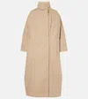 Dries Van Noten Oversized Coat In Camel-coloured Cotton Women In Beige