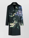 Dries Van Noten Cotton Blend Coat Floral Pattern In Multi