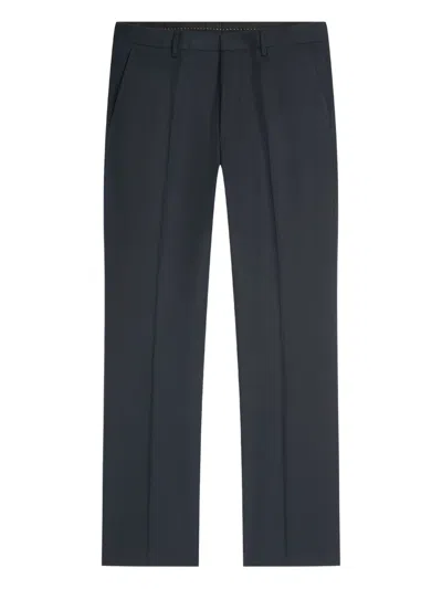 Dries Van Noten Cotton-blend Straight-leg Trousers In Blue
