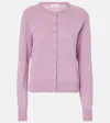 Dries Van Noten Purple Cotton Cardigan In Old Rose