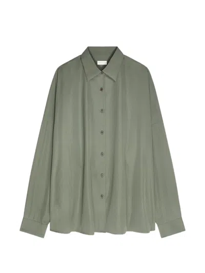 Dries Van Noten Cotton Cocoon Shirt In Green
