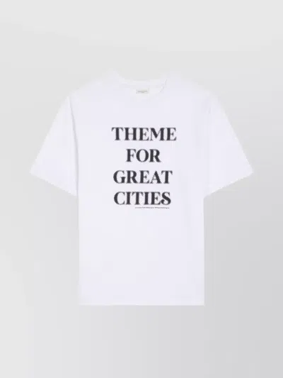 DRIES VAN NOTEN COTTON CREW NECK GRAPHIC PRINT T-SHIRT