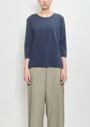 Dries Van Noten Cotton Hefiz Long Sleeve T-shirt In Navy