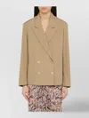Dries Van Noten Cotton Jacket Double Breasted Design Long Sleeves In Neutral