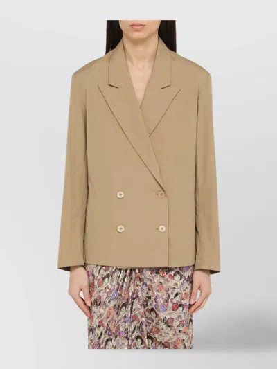 DRIES VAN NOTEN COTTON JACKET DOUBLE BREASTED DESIGN LONG SLEEVES