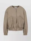 Dries Van Noten Beige Vadon Cotton Bomber Jacket