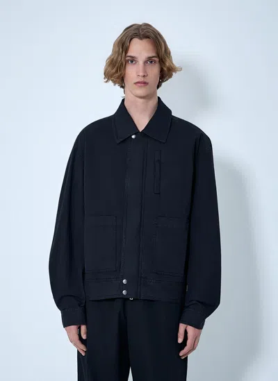 Dries Van Noten Cotton Jacket With Snap Fastening In Black