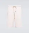 Dries Van Noten Cotton Jersey Drawstring Shorts In Ecru