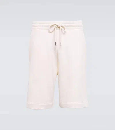 Dries Van Noten Cotton Jersey Drawstring Shorts In Ecru