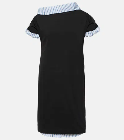 Dries Van Noten Cotton Jersey Midi Dress In Black
