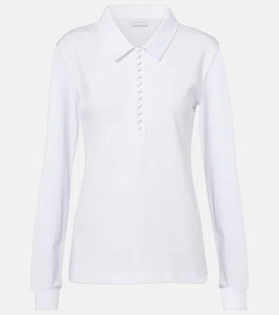 Dries Van Noten Cotton Jersey Polo Shirt In White