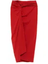 Dries Van Noten Cotton Jersey Skirt In Red