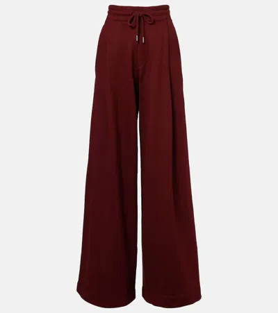 Dries Van Noten Jogginghose Aus Baumwoll-jersey In Burgundy