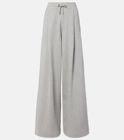 Dries Van Noten Soft Wide-leg Pants With Mid-rise Waist And Elasticized Band In Gray