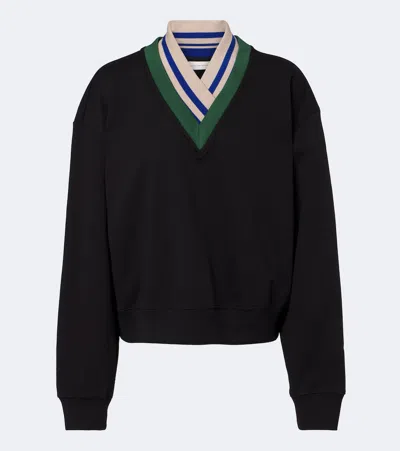 Dries Van Noten Cotton Jersey Sweatshirt In Black