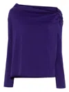 Dries Van Noten Purple Off-shoulder Top In パープル