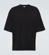 Dries Van Noten Men Black Cotton Jersey Oversized T-shirt In Black