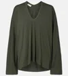 Dries Van Noten Top Aus Baumwoll-jersey In Green
