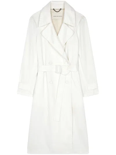 Dries Van Noten Cotton Mac Coat In White