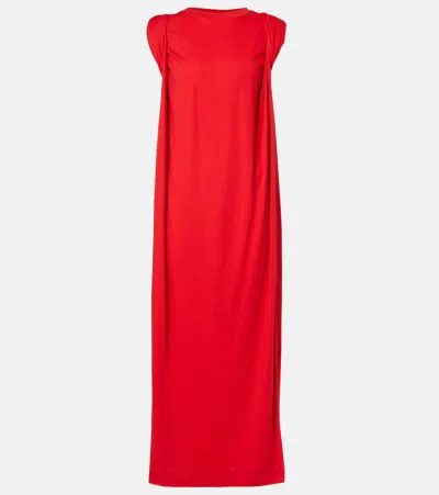 Dries Van Noten Cotton Midi Dress In Red
