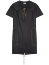 Dries Van Noten Cotton Minidress In Black
