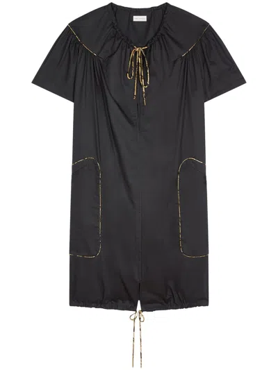 Dries Van Noten Cotton Minidress In Black