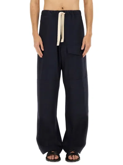 Dries Van Noten Cotton Pants In Blue