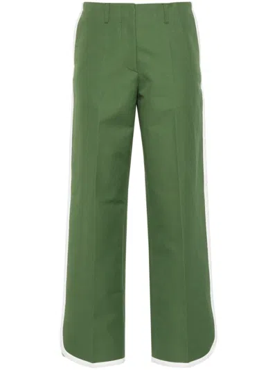 Dries Van Noten Cotton Pants In Green