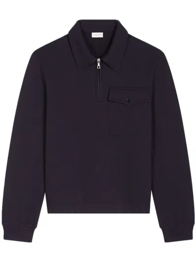 Dries Van Noten Cotton Polo Shirt In Navy