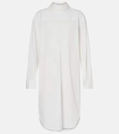 Dries Van Noten Cotton Poplin Minidress In White