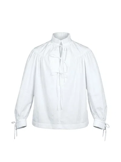 Dries Van Noten Cotton Poplin Shirt In White