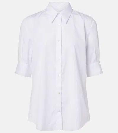 Dries Van Noten Cotton Poplin Shirt In White