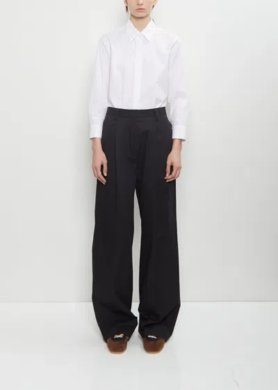 Dries Van Noten Cotton Portias Pants In Black