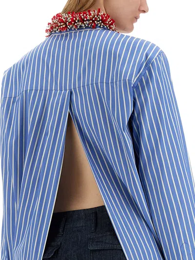 Dries Van Noten Cotton Shirt In Baby Blue