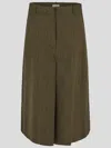 Dries Van Noten Cotton And Silk-blend Midi Skirt In Yellow