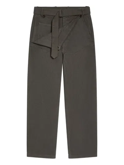 Dries Van Noten Cotton Straight-leg Trousers In Black