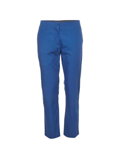 Pre-owned Dries Van Noten Cotton Straight-fit Trousers In Blue