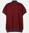 Dries Van Noten Short-sleeved Turtleneck Sweatshirt In Burgundy