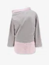 Dries Van Noten Cotton Sweatshirt With Contrasting Shirt Detail