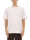 Dries Van Noten Crew Neck Short Sleeve Cotton T-shirt In Pink