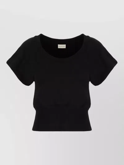Dries Van Noten Cotton T Shirt Short Sleeves Crew Neck In Black