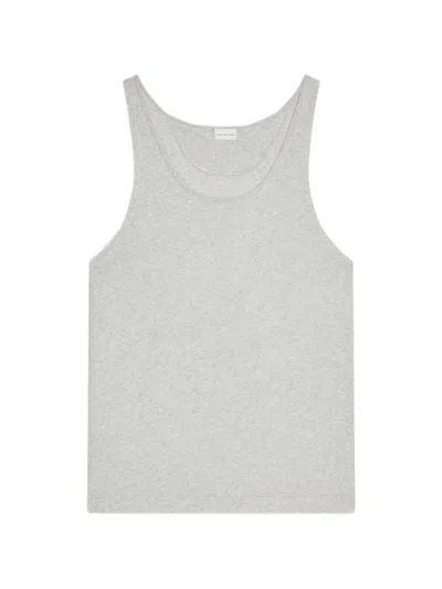 Dries Van Noten Cotton Tank Top In Gray