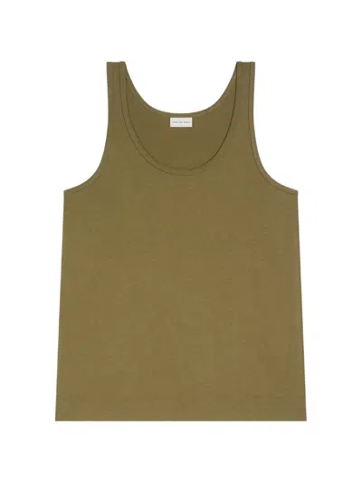 Dries Van Noten Cotton Tank Top In Green