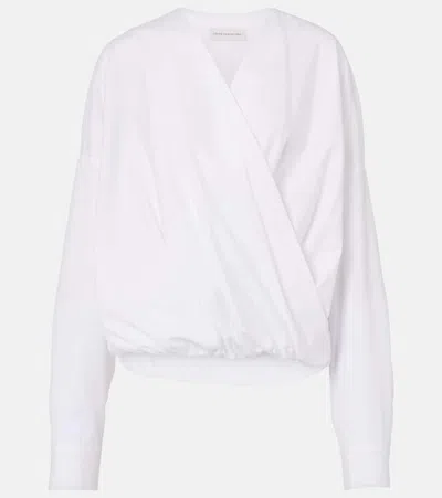 Dries Van Noten Crossed White Shirt In Cotton